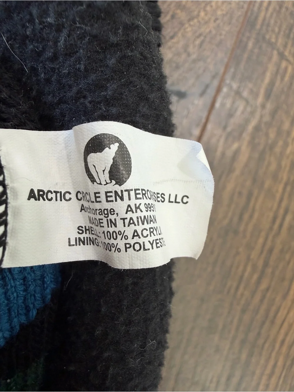 Kids Black Multicolor Scenic Knit Beanie